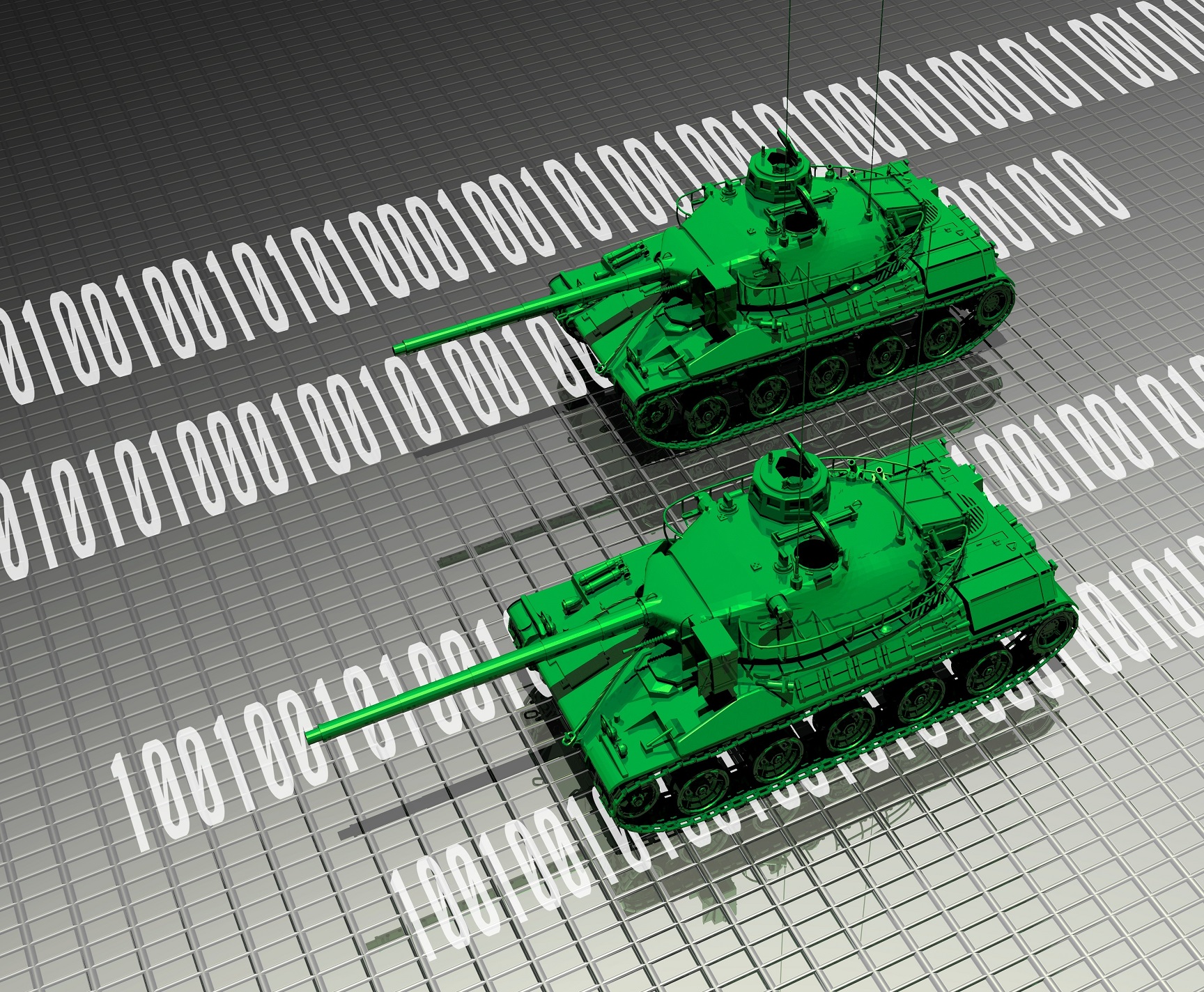 Virtual tanks attacking computer data